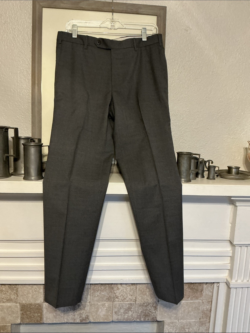 Zanella Men's Dress Pants in Charcoal